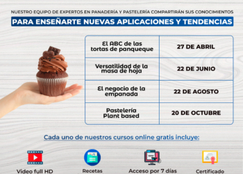 El 27 de abril  Vuelven los cursos de Watt´s Industrial Bakery & Food Service con “El ABC de las Tortas de Panqueque”